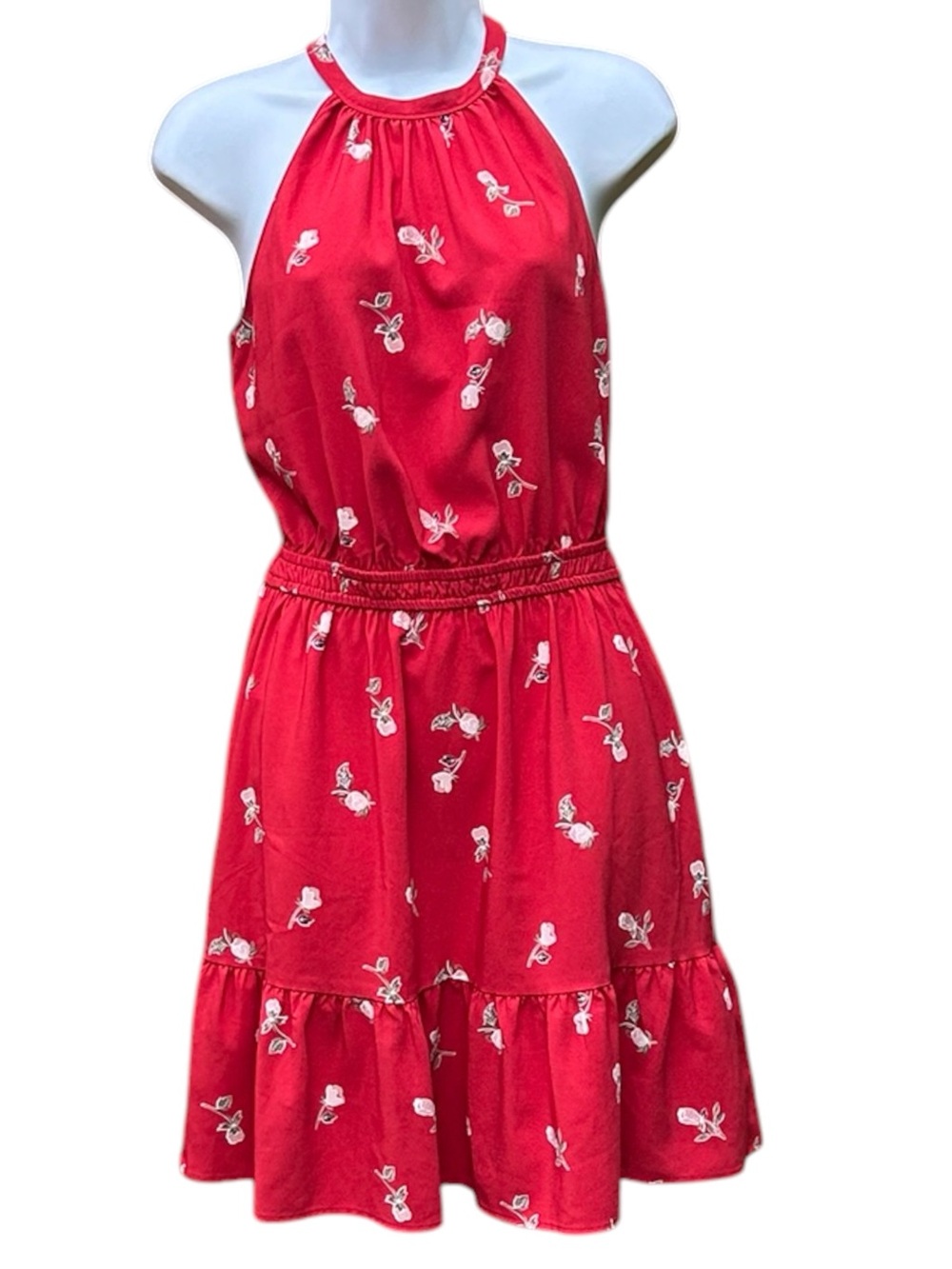 LOFT Women’s Floral Flounce Halter Dress - Picture 2 of 10